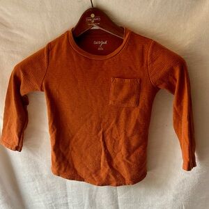 Cat & Jack Kids' Rust 5T Long Sleeve Tee Warm Fall Spring Undershirt